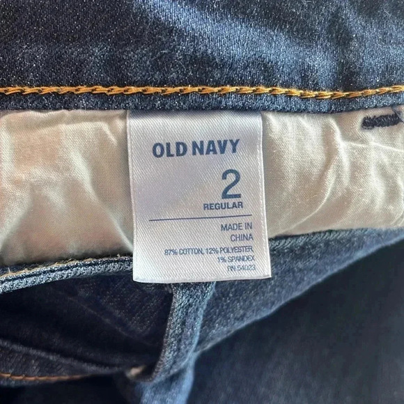 Old Navy regular fit dark wash denim jeans belt loops size 2 xs jeans 2011 - Picture 8 of 10